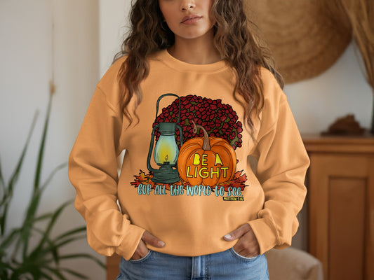 Be A Light Pumpkin Lantern Fall Sweatshirt product