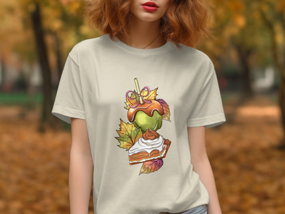 Stylish Fall Apple and Dessert Design T-Shirt product