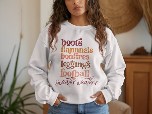 Cozy Fall Theme Sweater Weather Graphic Sweatshirt product type