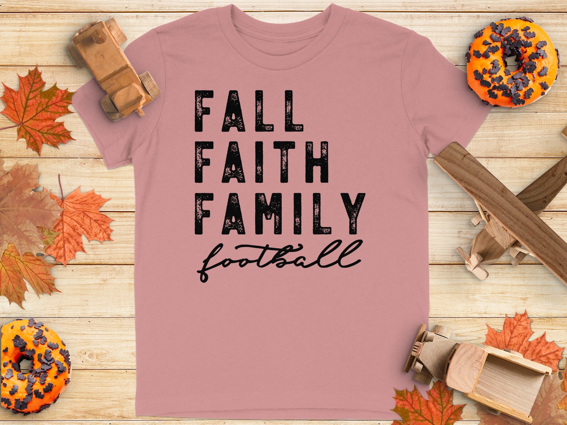 Fall Faith Family Football Shirt product