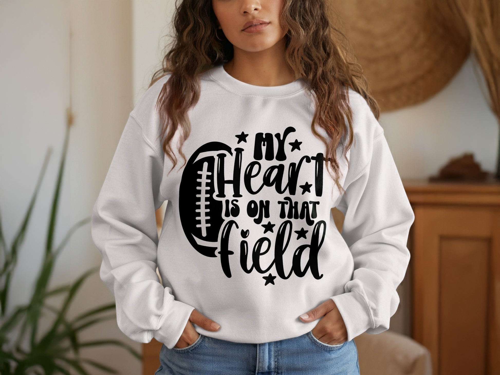 My Heart Is On That Field Football Sweatshirt product
