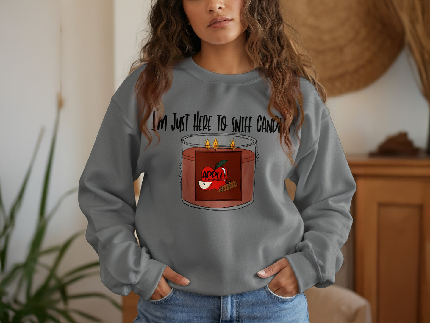 I'm Just Here To Sniff Candles Graphic Sweater product type