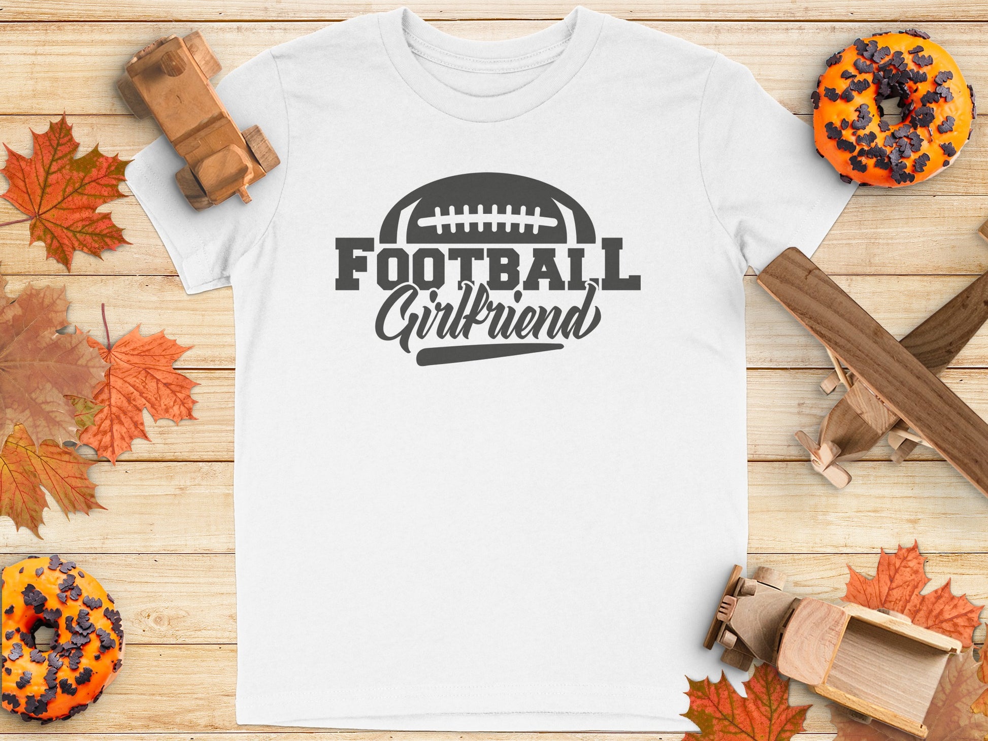 Football Girlfriend Graphic White T-shirt product