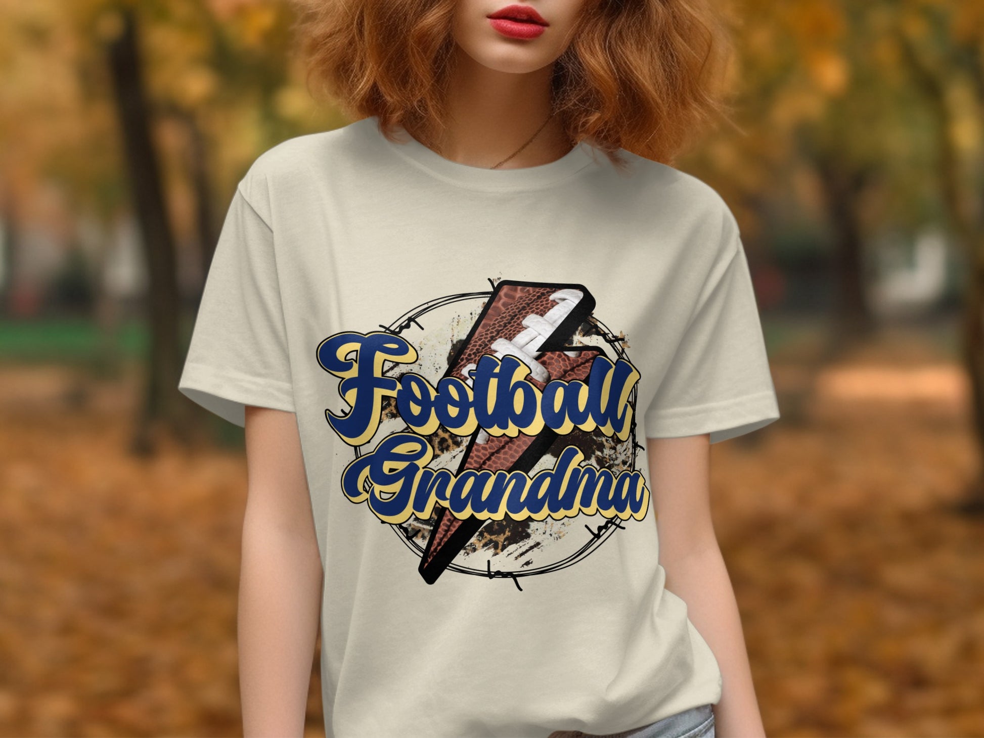 Football Grandma Graphic T-Shirt casual product