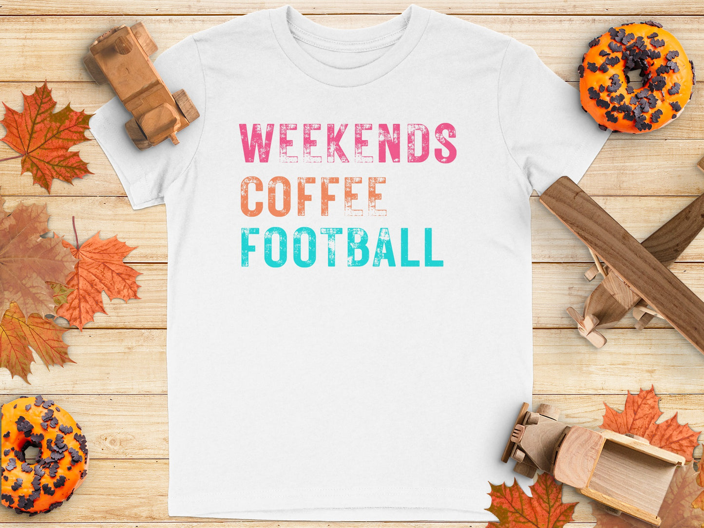 Weekends Coffee Football Graphic Printed T-shirt product type