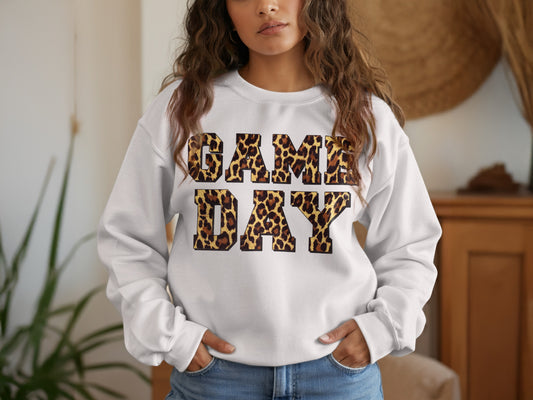 Game Day Leopard Print Graphic Sweatshirt product type