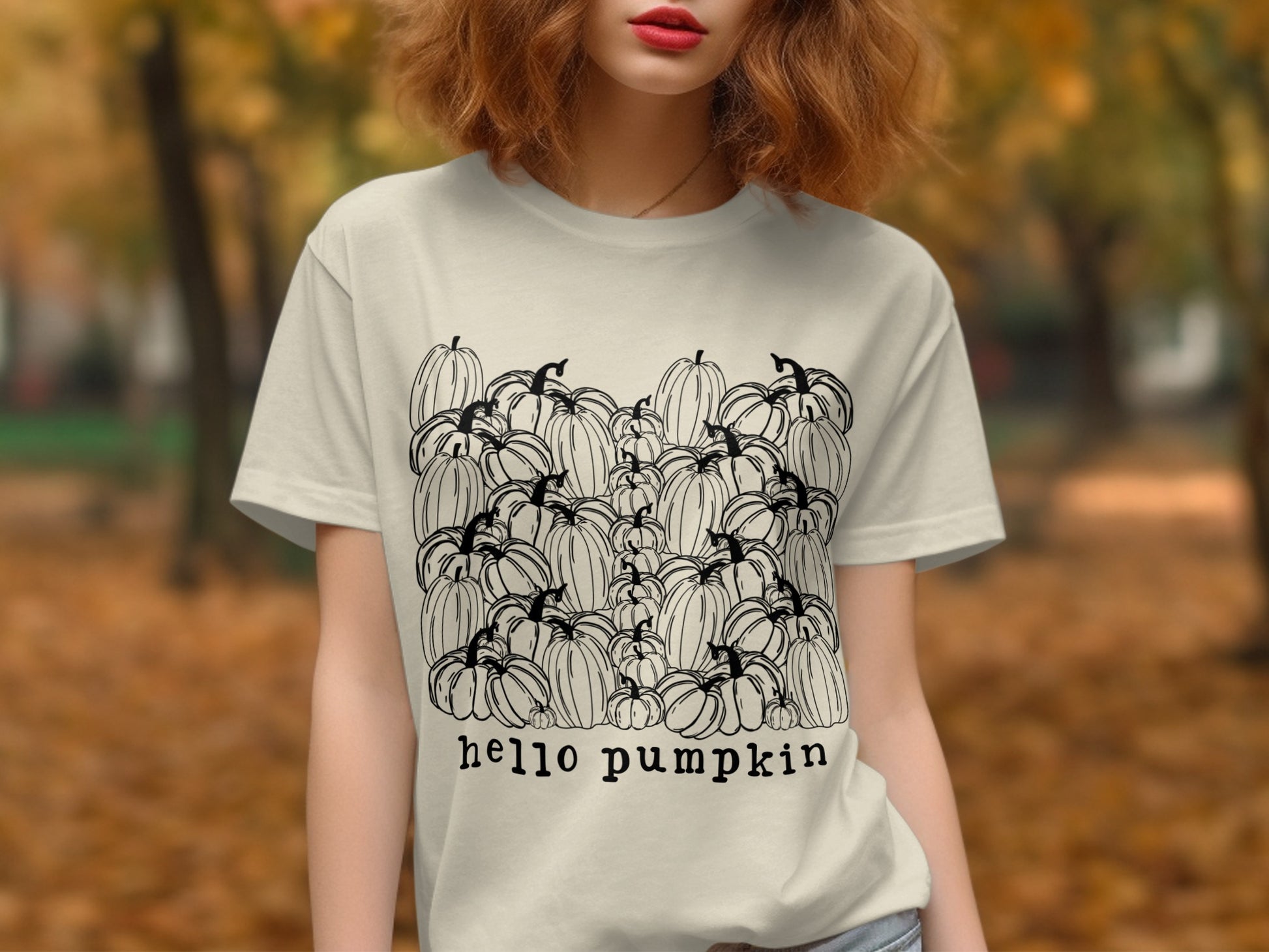 Hello Pumpkin Graphic T-Shirt Trendy Fashionable Product