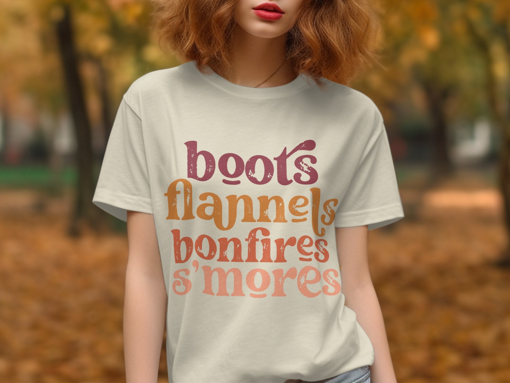 Boots Flannels Bonfires S'mores Graphic T-shirt product