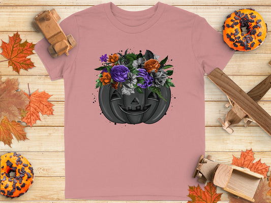 Halloween Jack-o'-Lantern with Flowers T-Shirt product