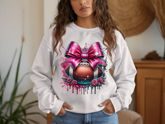 Stylish Sweatshirt with Artistic Football Design product type