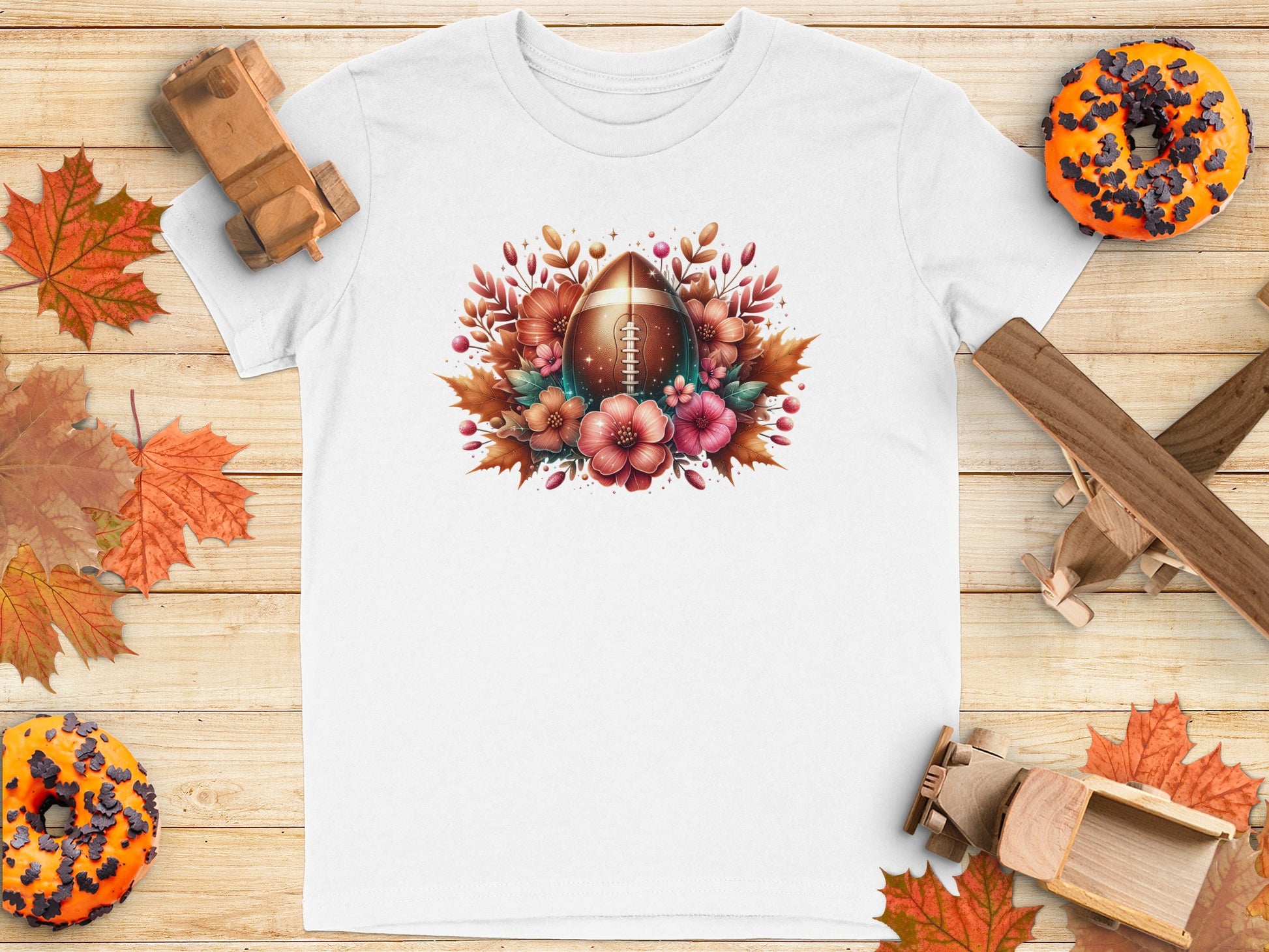 Beautiful Autumn Football Theme T-Shirt product type