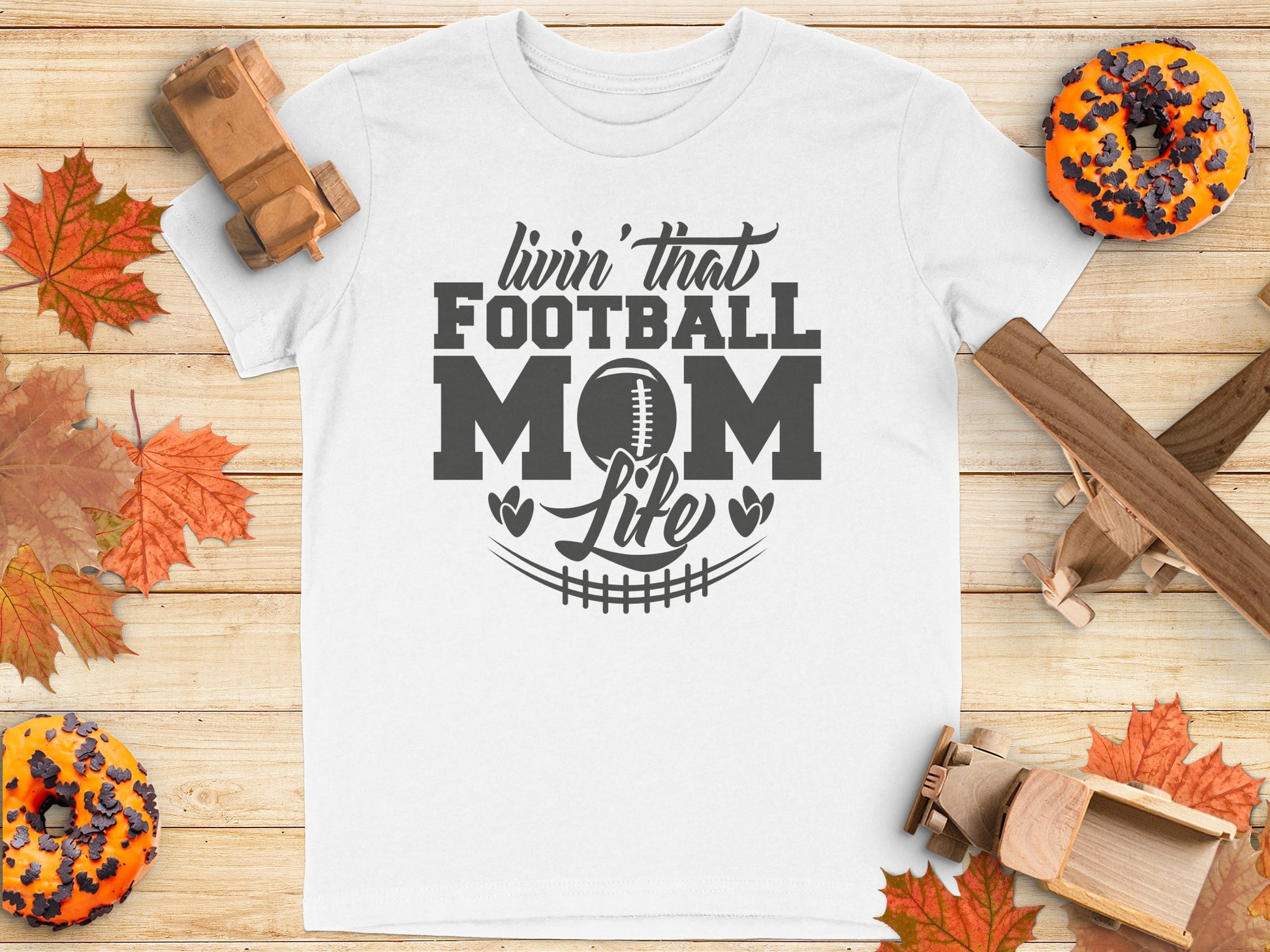 Livin That Football Mom Life Graphic T-Shirt product type