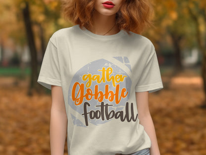 Gather Gobble Football Autumn Tee Shirt product type